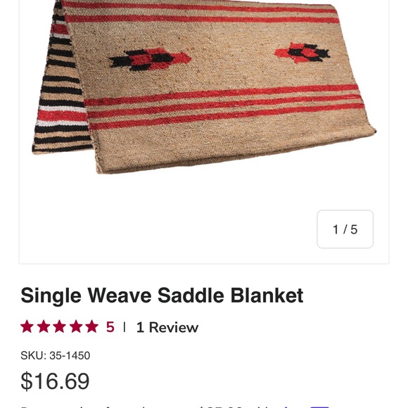 Weaver Saddle Blanket 🐴 - Picture 3 of 3